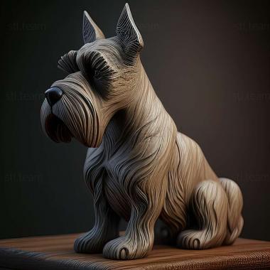 3D model Zwergschnauzer dog (STL)